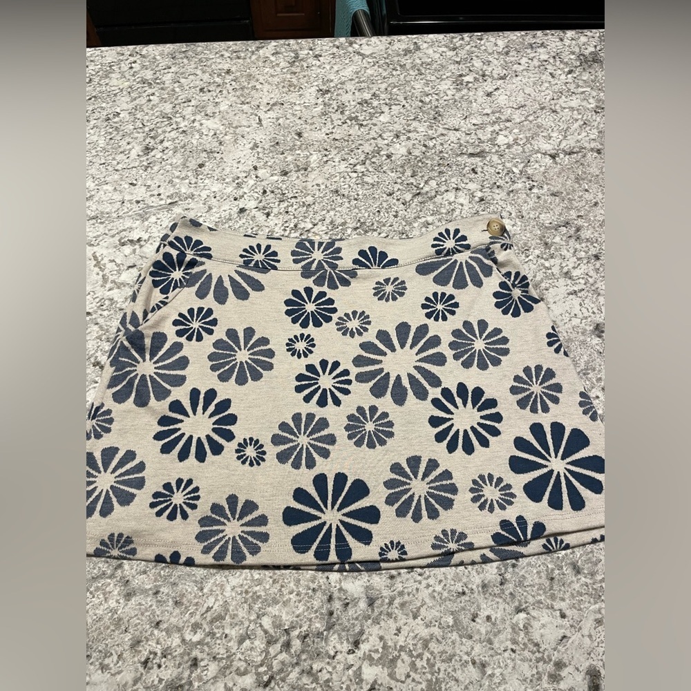Altar’d State Blue floral skirt-size large